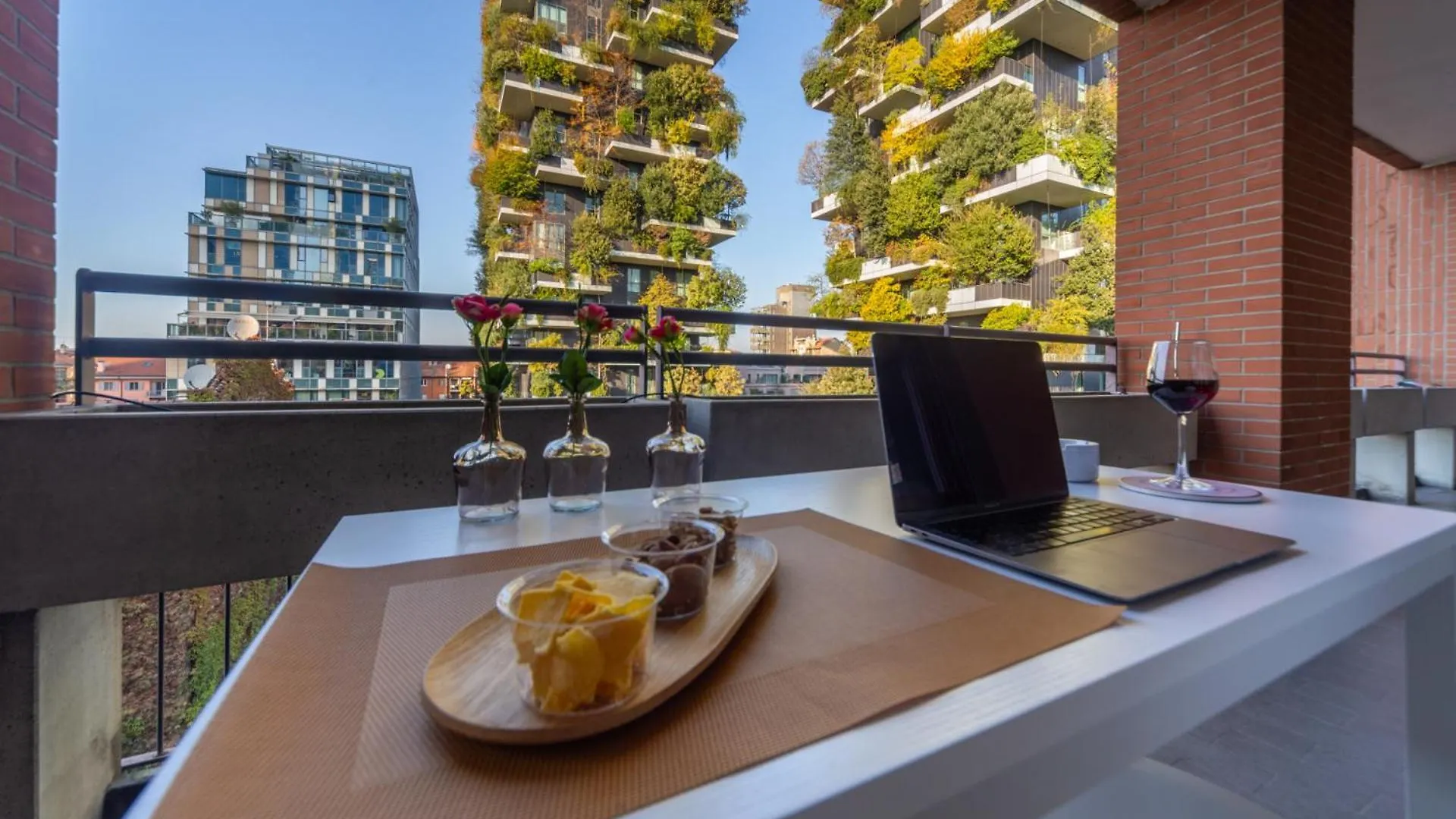 Modern Oasis Opposite Bosco Verticale Milan Apartment
